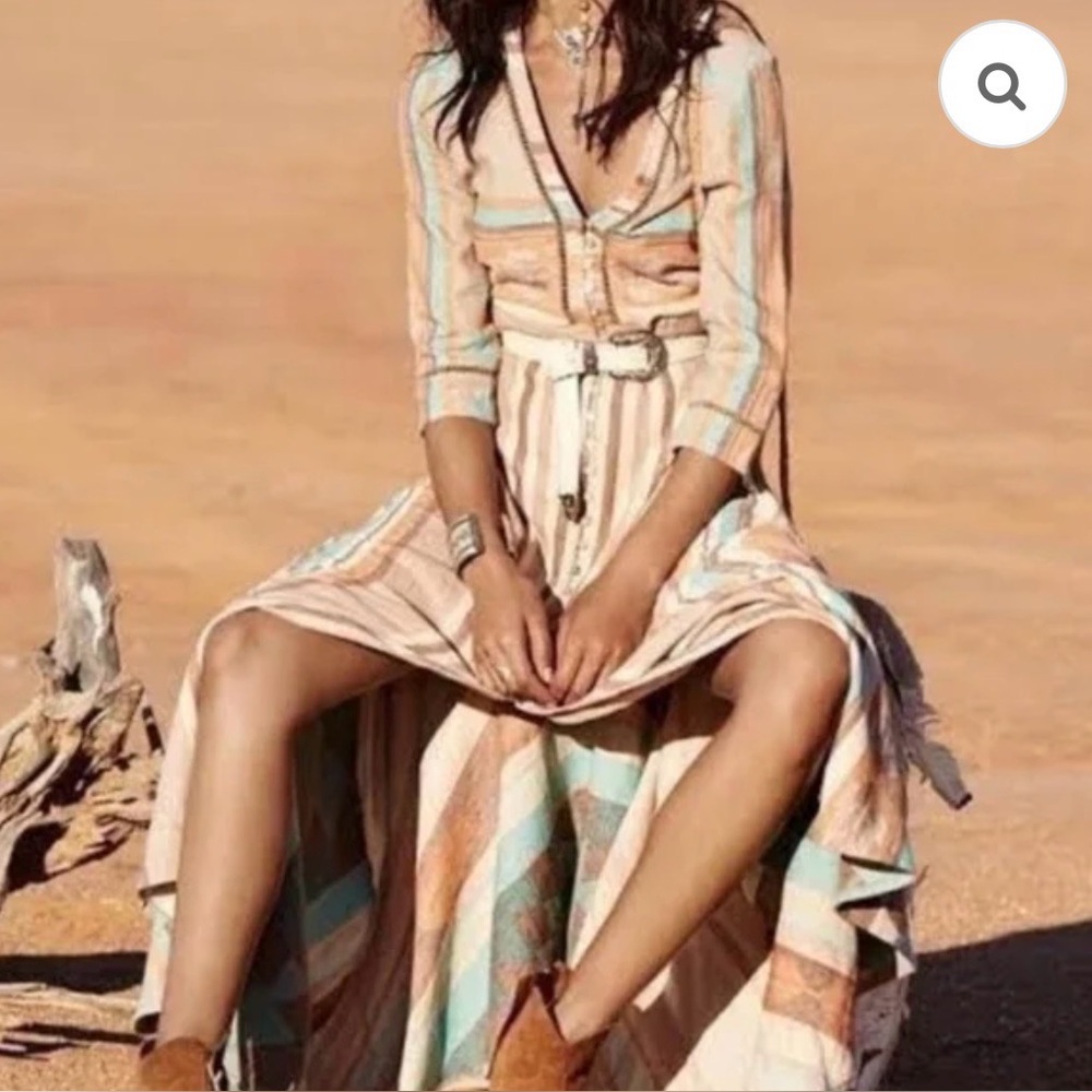 Reserved -Spell Peyote Maxi Dress duster size Large - Picture 7 of 17